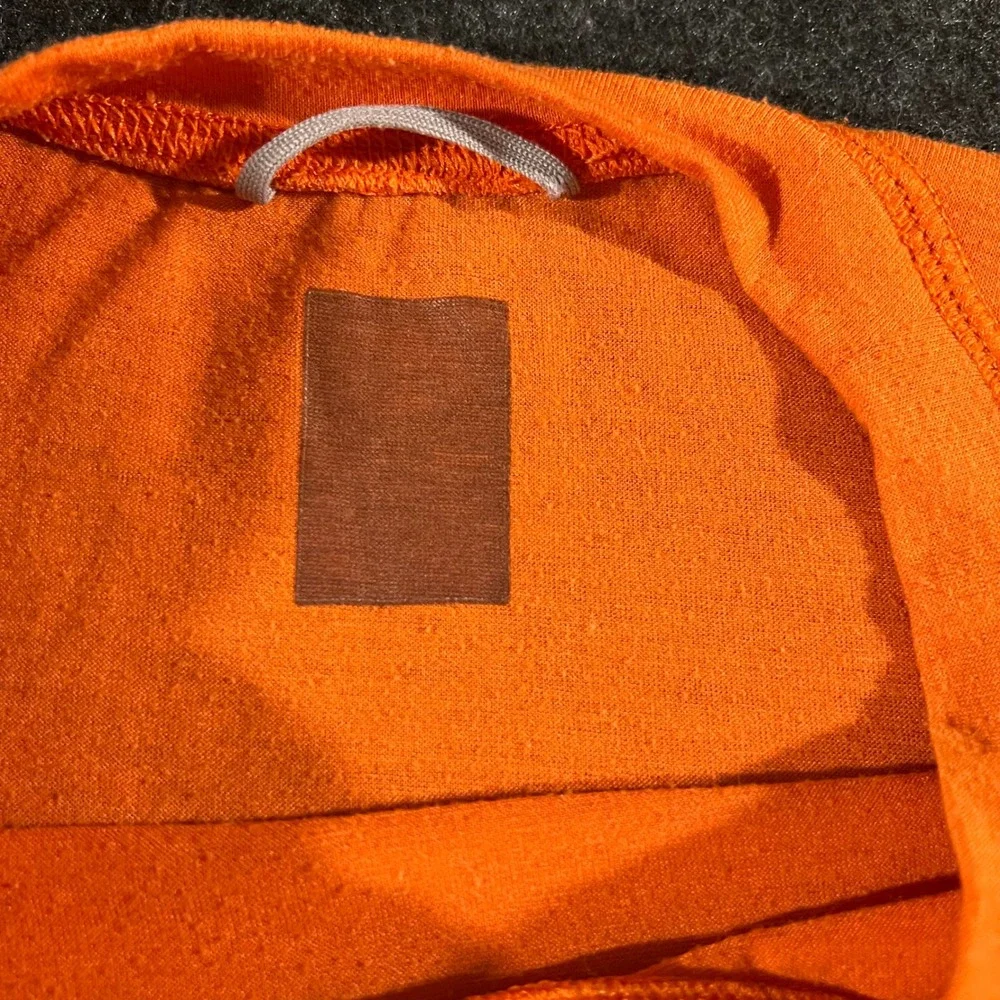 The North Face We Test On Humans Shirt Mens L Orange Graphic Tee Hiking